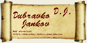 Dubravko Jankov vizit kartica